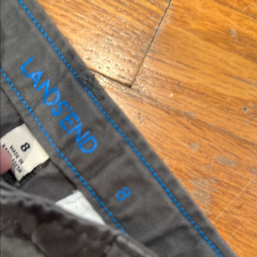 Lands' End Kids' Gray Chinos - Picture 4 of 4